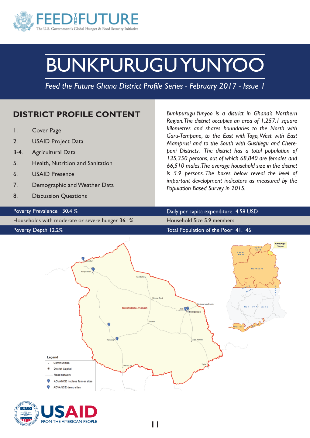 BUNKPURUGU YUNYOO Feed the Future Ghana District Profile Series - February 2017 - Issue 1