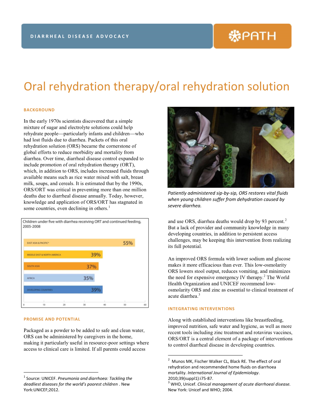 Oral Rehydration Therapy/Oral Rehydration Solution