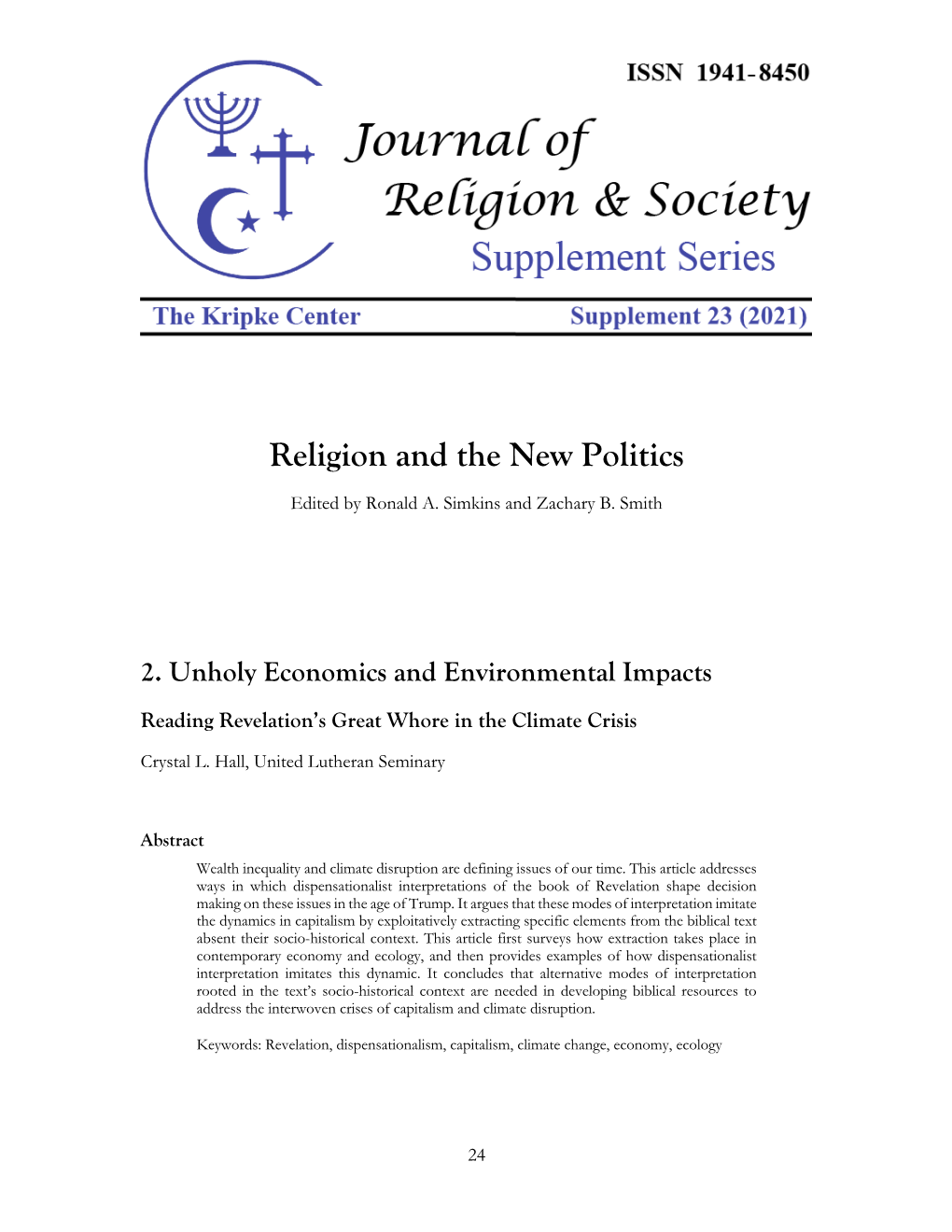 Religion and the New Politics