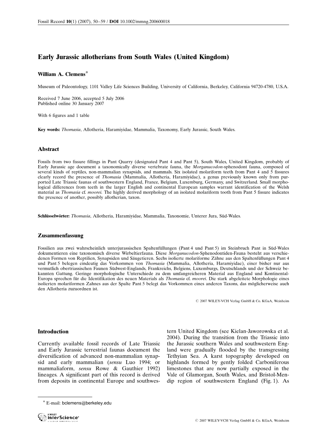 Early Jurassic Allotherians from South Wales (United Kingdom)