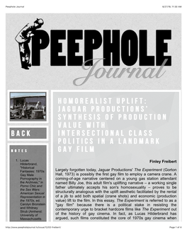 Peephole Journal 6/27/19, 11�30 AM