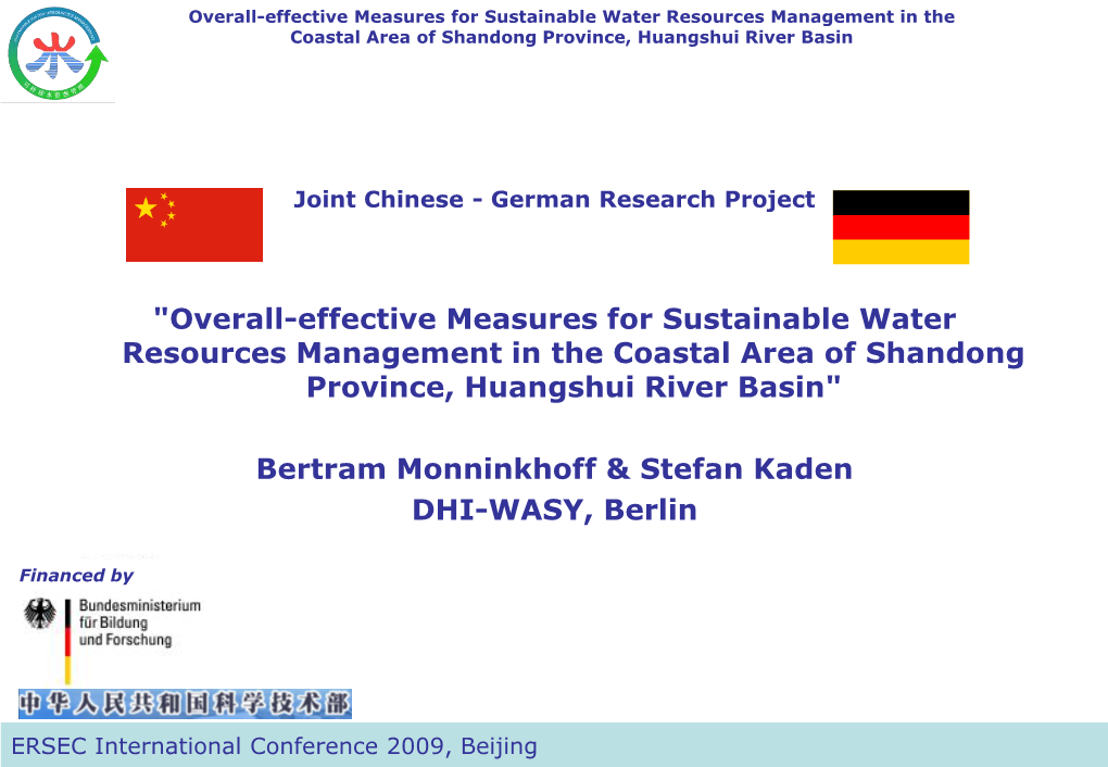 German Research Project "Overall-Effective Measures For