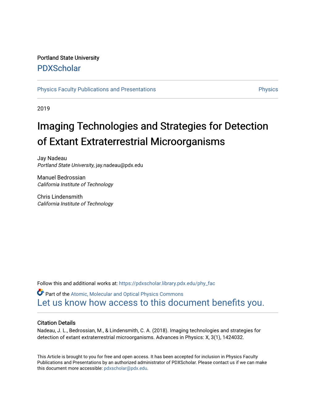 Imaging Technologies and Strategies for Detection of Extant Extraterrestrial Microorganisms
