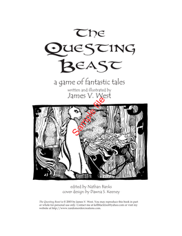 The QUESTING BEAST a Game of Fantastic Tales Written and Illustrated by James V