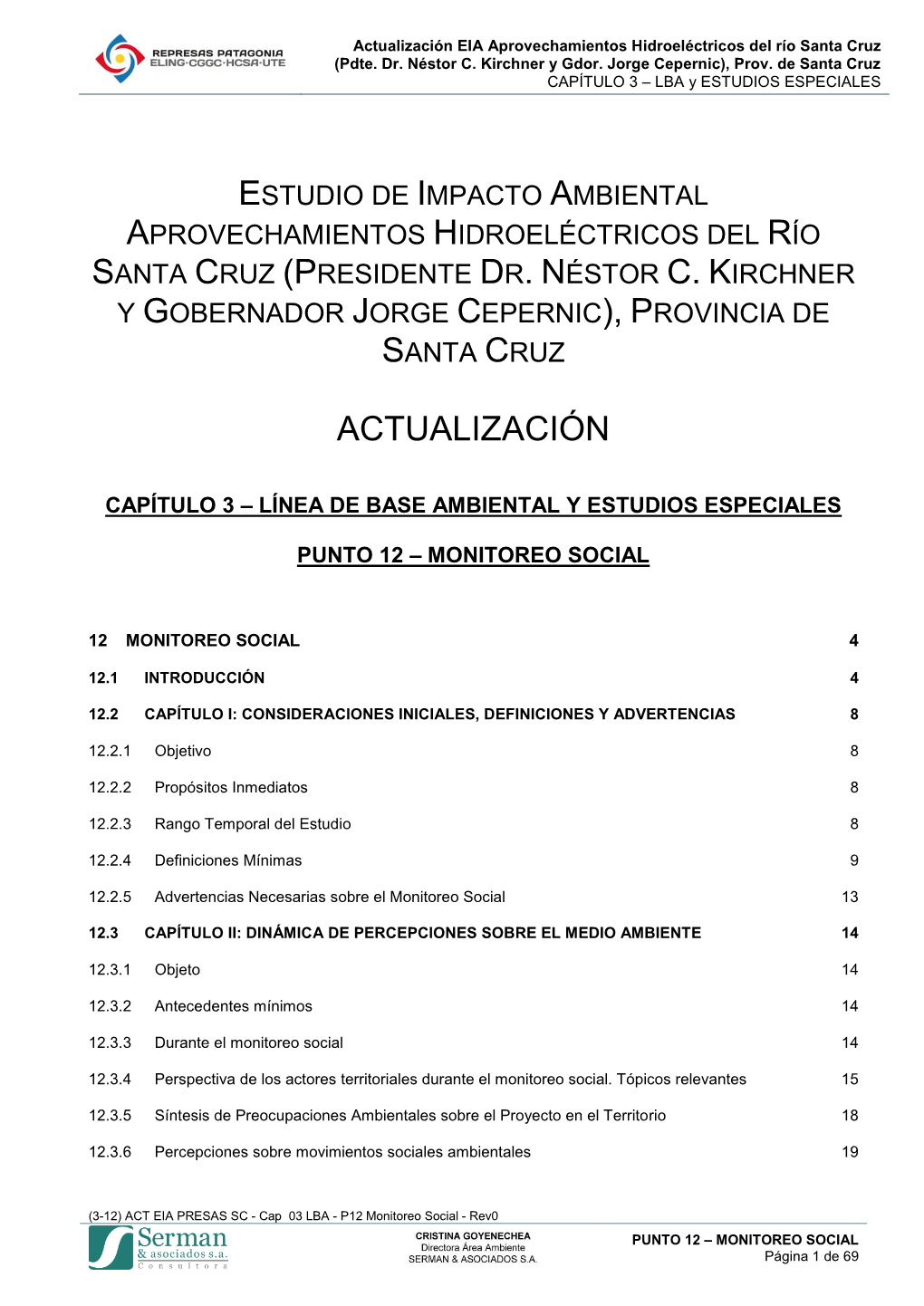 (3-12) ACT EIA PRESAS SC – Cap 03 LBA – P12 Monitoreo Social