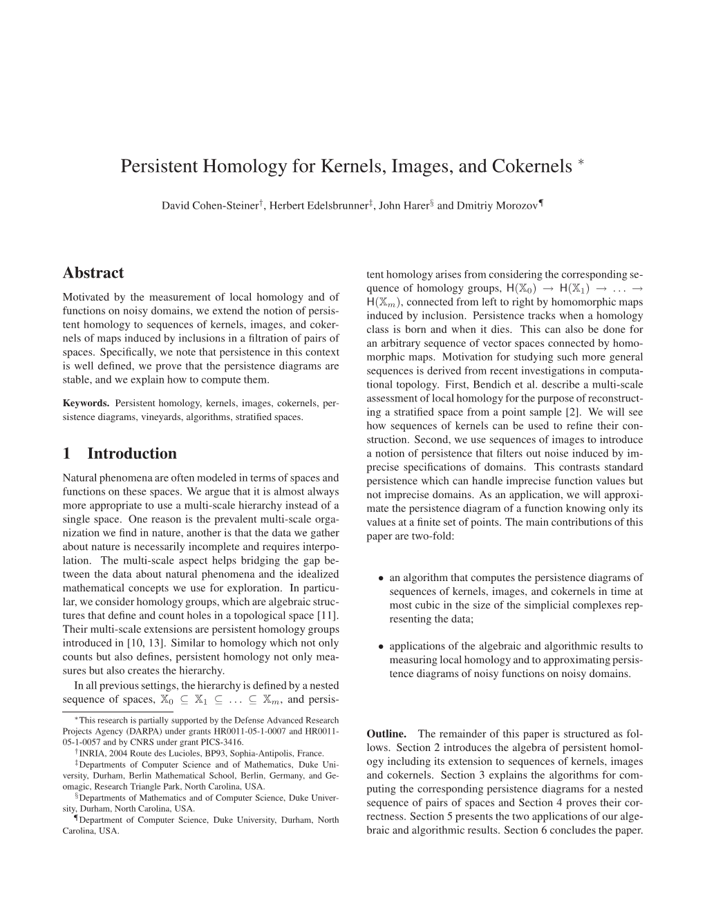 Persistent Homology for Kernels, Images, and Cokernels ∗