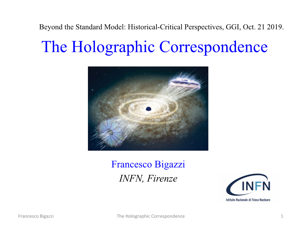 The Holographic Correspondence