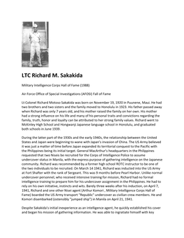LTC Richard M. Sakakida