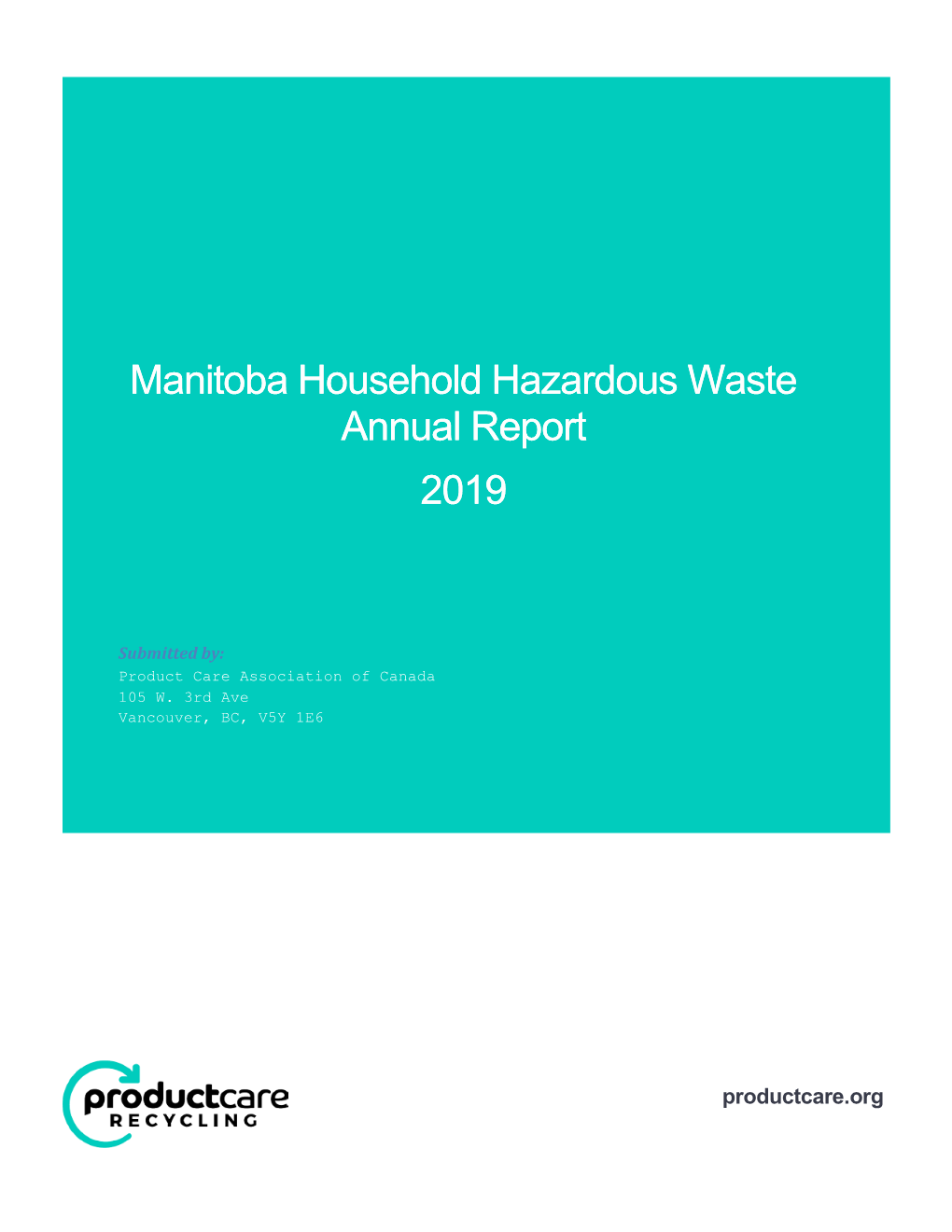 MB HHW Program Annual Report Updated