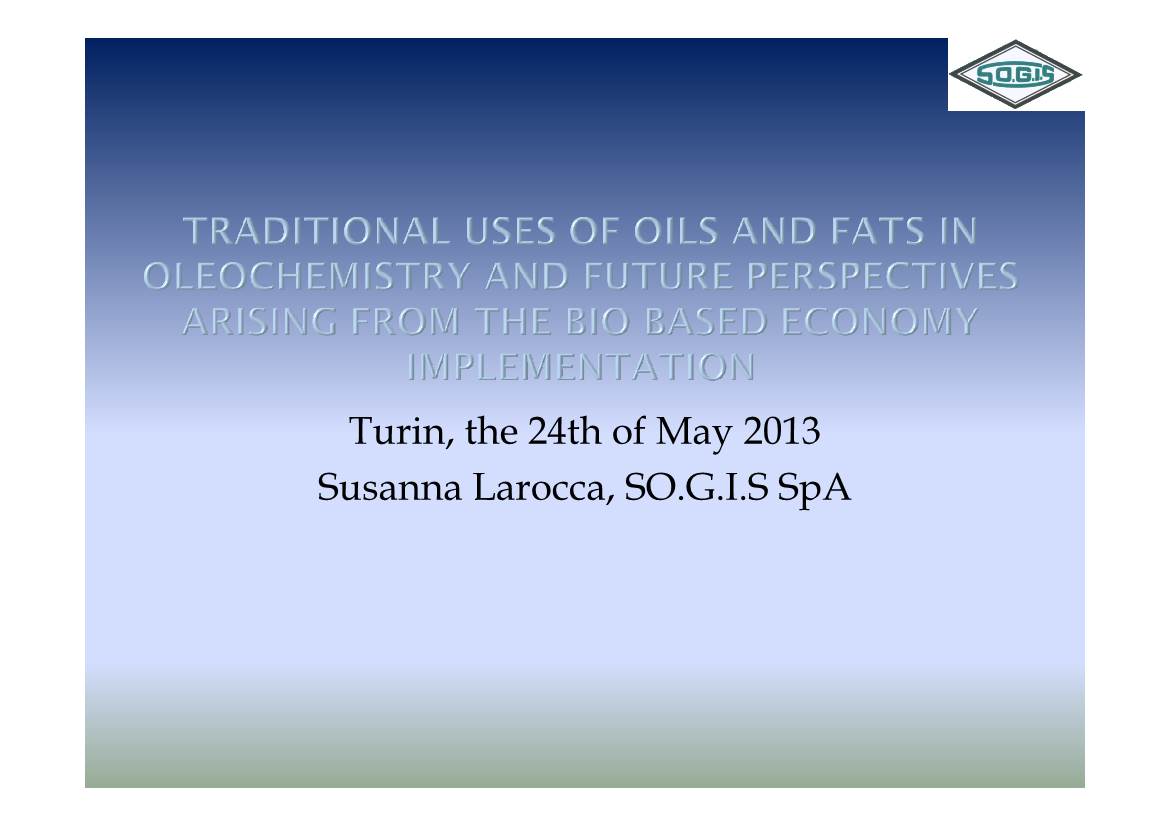 Larocca TRADITIONAL USES of FATS IN