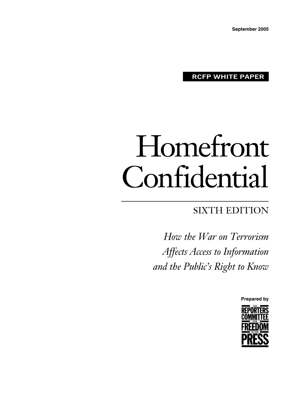 Homefront Confidential