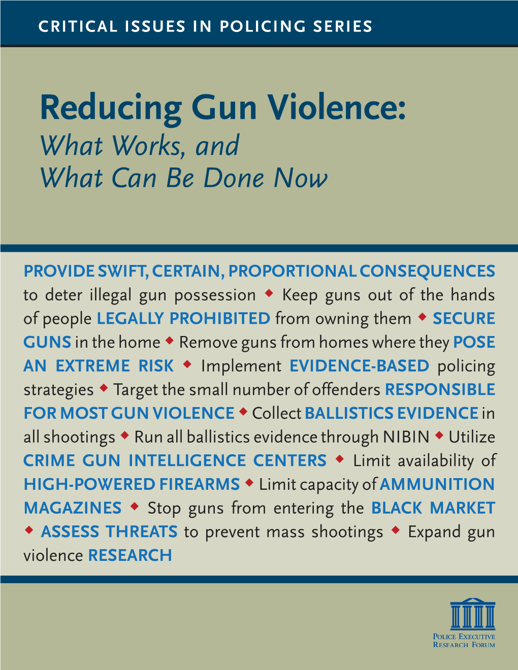 Reducing Gun Violence: What Works, and What Can Be Done Now