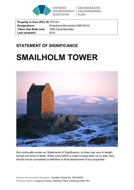 Smailholm Tower Statement of Significance