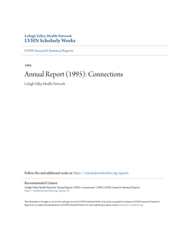 Annual Report (1995): Connections Lehigh Valley Health Network