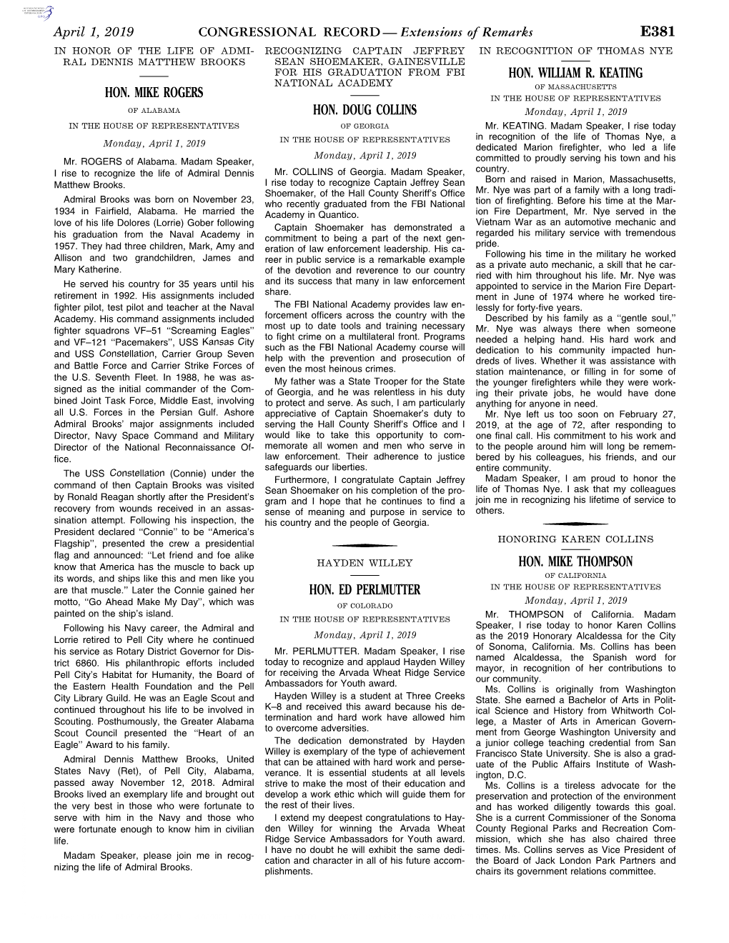 CONGRESSIONAL RECORD— Extensions Of