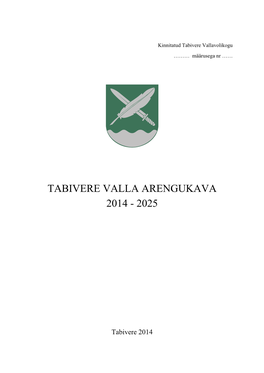 Tabivere Valla Arengukava 2014 - 2025