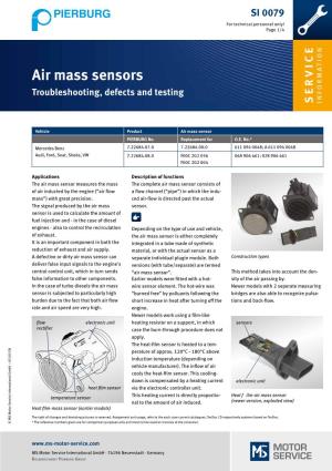 Air Mass Sensors Olbenschmidt Audi, F Mercedes Benz Vehicle Rectifier Flow Ord, Seat, Skoda, VW Temperature Sensor P Ierburg