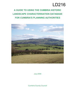 LD216 Cumbria Historic Landscape Characterisation