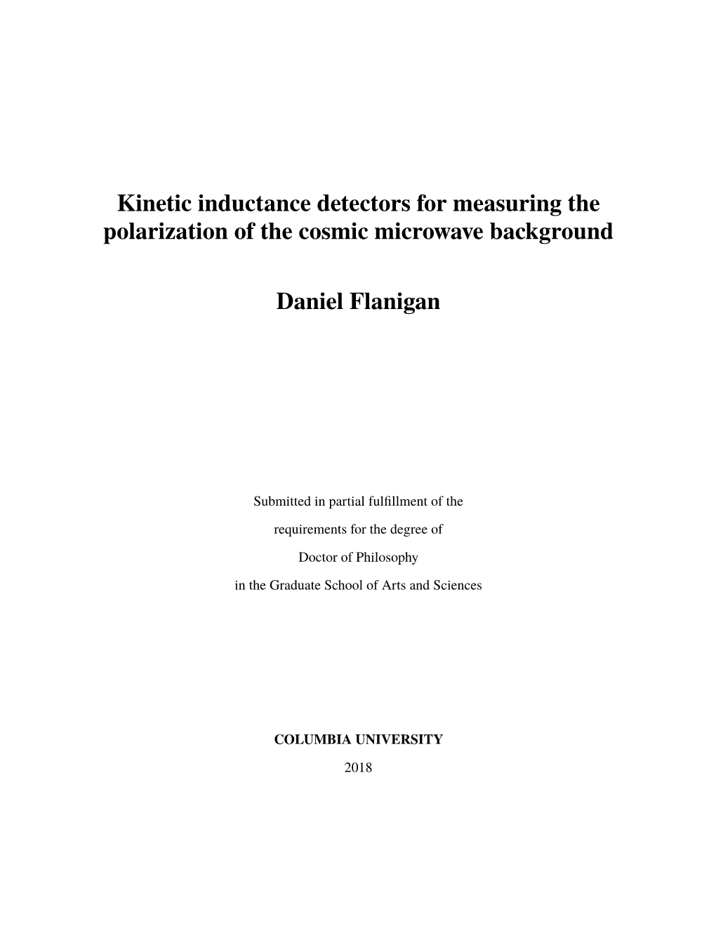 Kinetic Inductance Detectors for Measuring the Polarization of the Cosmic Microwave Background