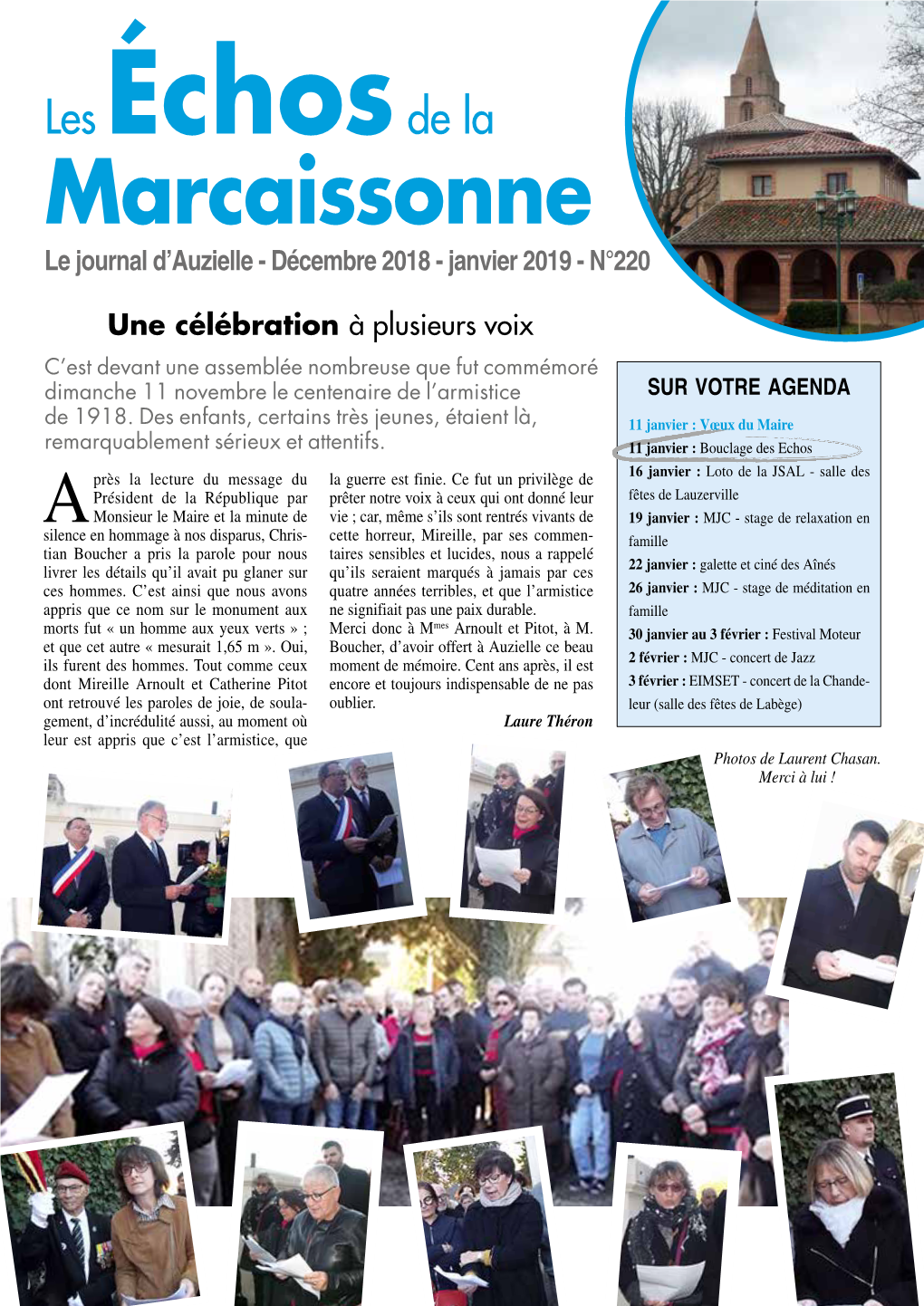 Marcaissonne Le Journal D’Auzielle - Décembre 2018 - Janvier 2019 - N°220