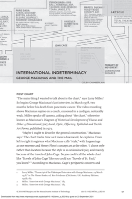 International Indeterminacy George Maciunas and the Mail