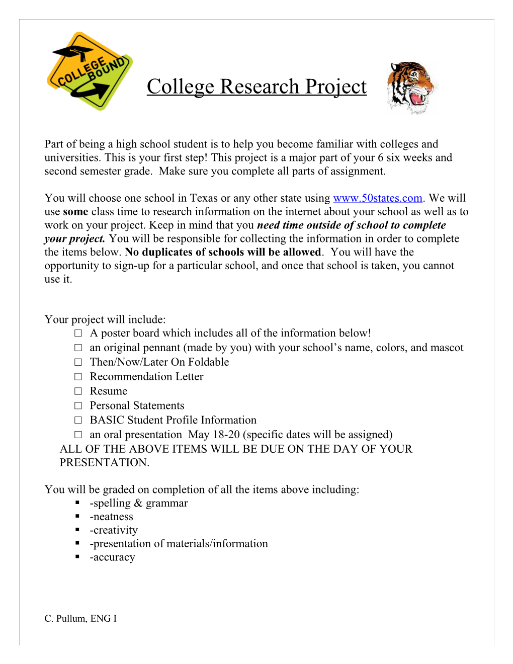 AVID College Research Project