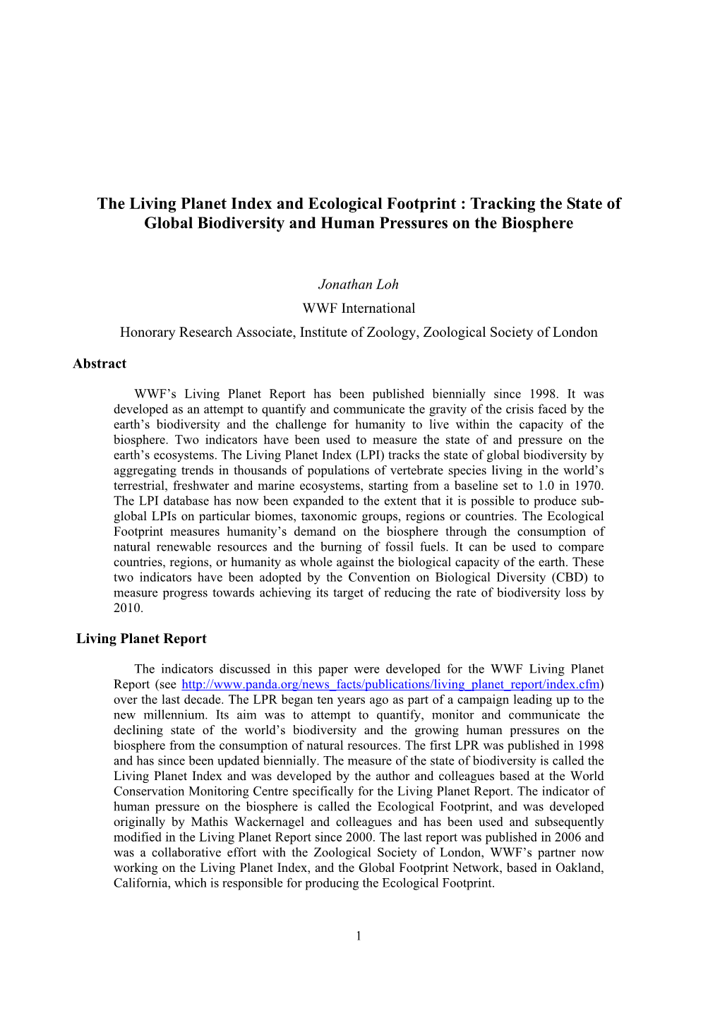 J Loh OECD World Forum Paper