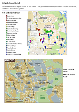 Self Guided Tour of Oxford for Those Who Want to Explore Oxford on Foot