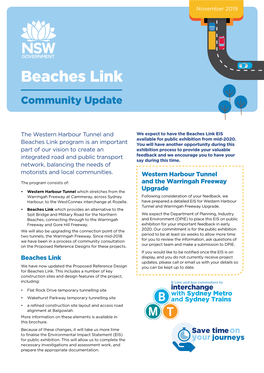 Beaches Link Community Update