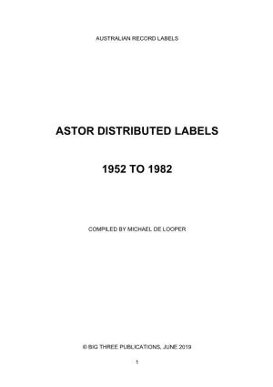 Other Astor Labels
