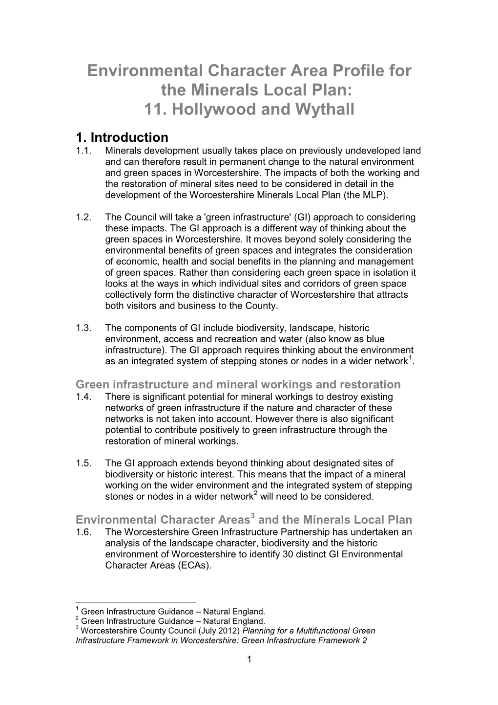 Environmental Character Area Profile for the Minerals Local Plan: 11