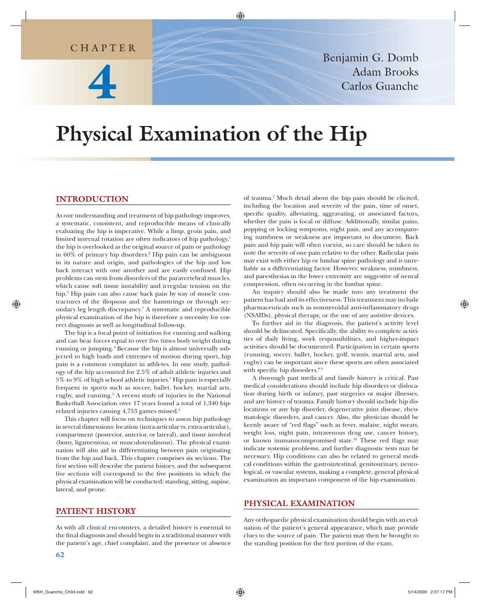 Hip Physical Examination