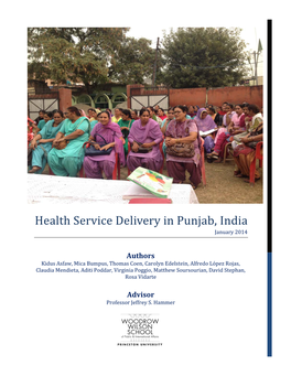 Health Service Delivery in Punjab, India January 2014