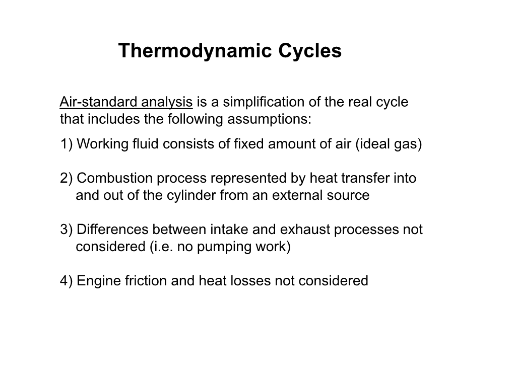 Otto Cycle Modeling