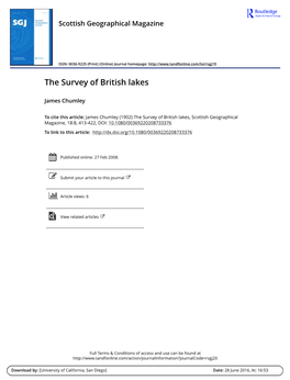 The Survey of British Lakes