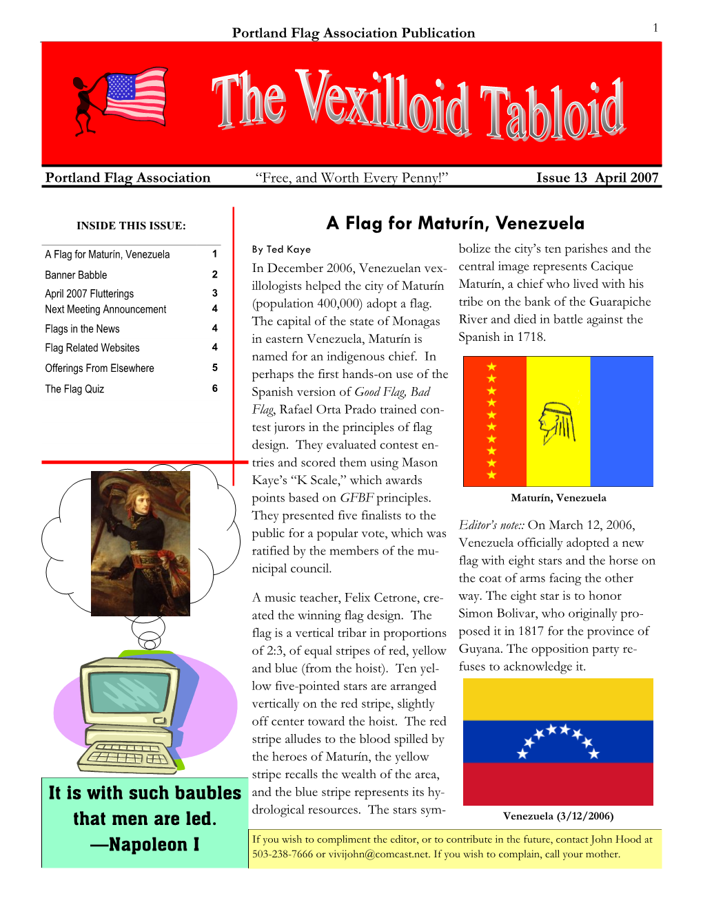 The Vexilloid Tabloid #13, April 2007