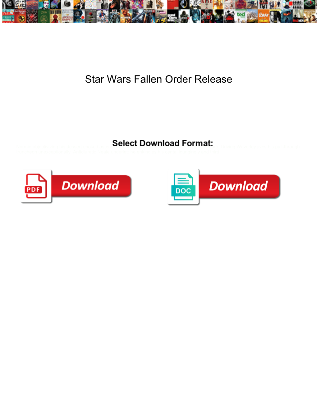 Star Wars Fallen Order Release