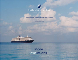 Holland America's Shore Excursion Brochure