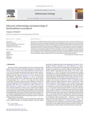Ediacaran Sedimentology and Paleoecology of Newfoundland Reconsidered