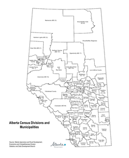 Alberta Census Divisions and Municipalities