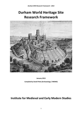 Durham WHS Research Framework 2015
