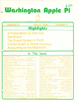 Washington Apple Pi Journal, April 1986