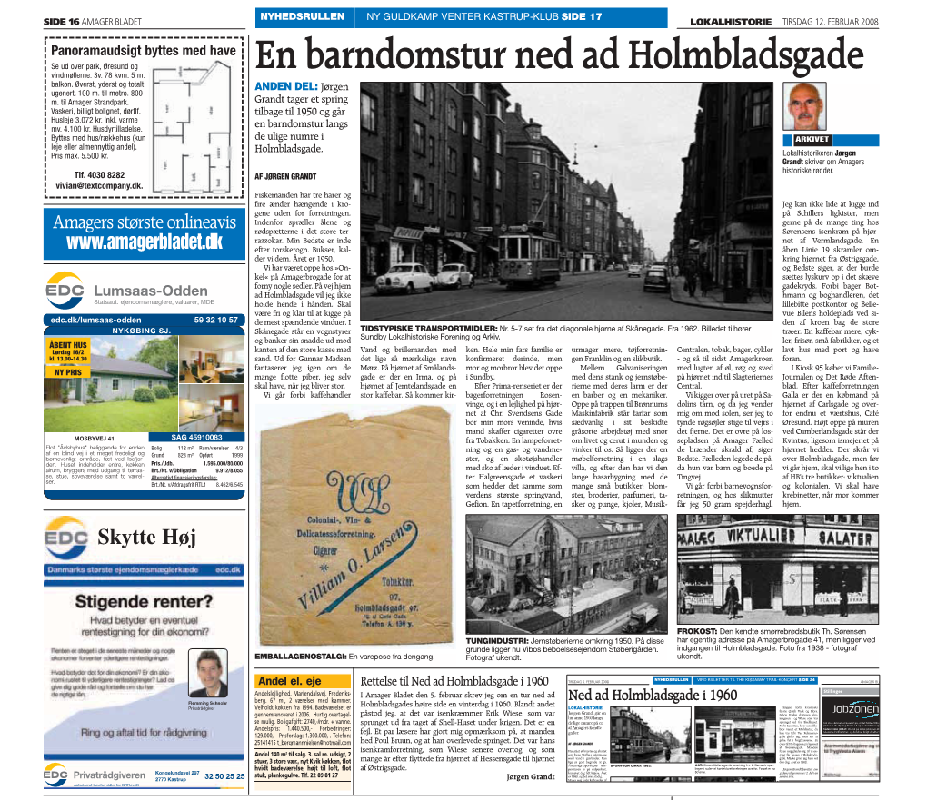 Ned Ad Holmbladsgade Anno 1950