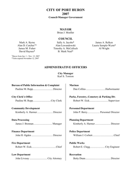 2007 City Council Minutes