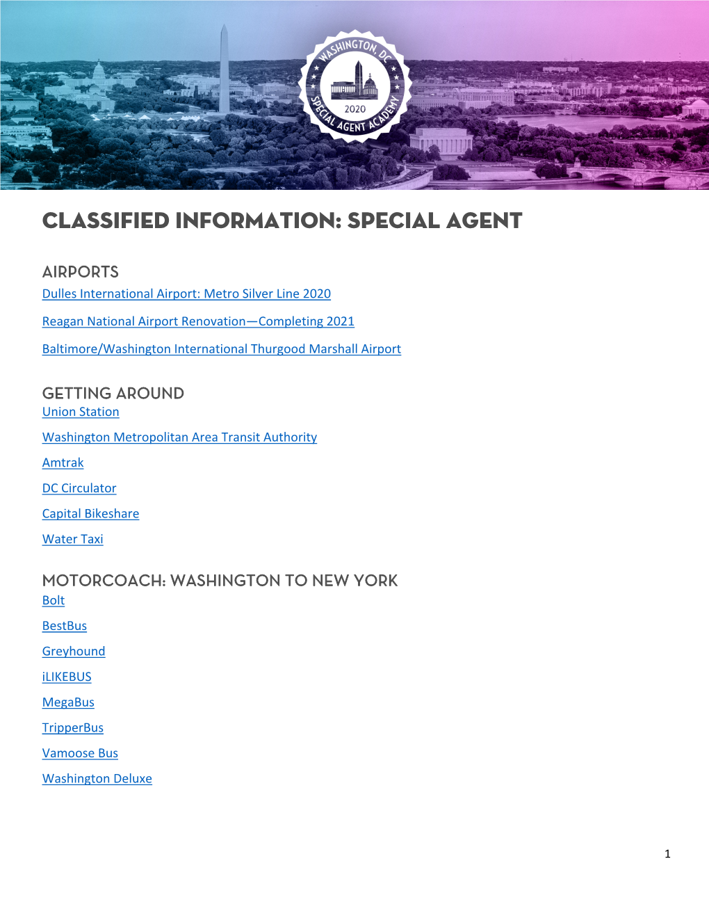 CLASSIFIED INFORMATION: Special Agent