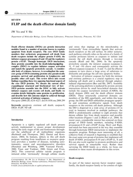 FLIP and the Death Effector Domain Family