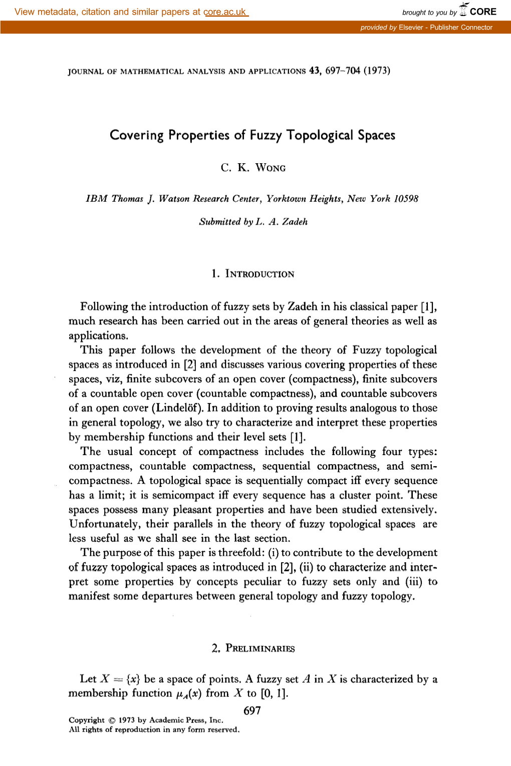 Covering Properties of Fuzzy Topological Spaces