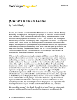 Que Viva La Música Latina! | Smithsonian Folkways Magazine