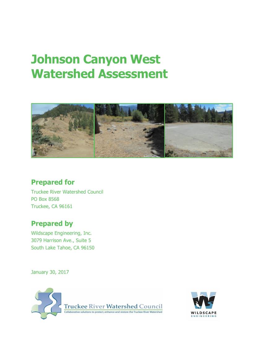 Johnson Canyon West Watershed Assessment