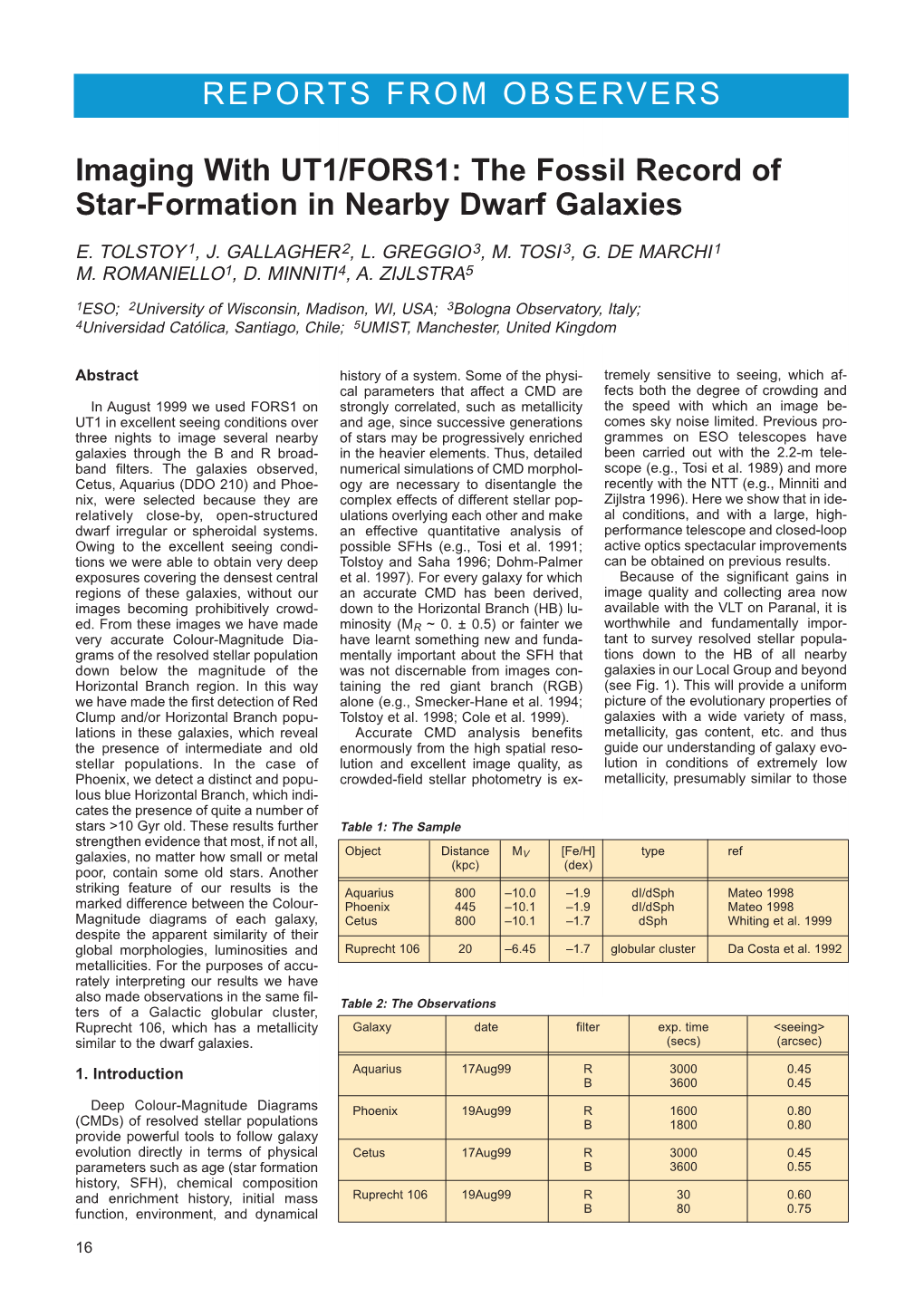 The Fossil Record of Star-Formation in Nearby Dwarf Galaxies